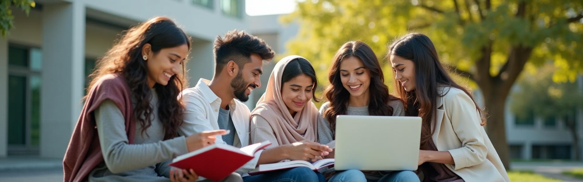Students studying together in an educational environment